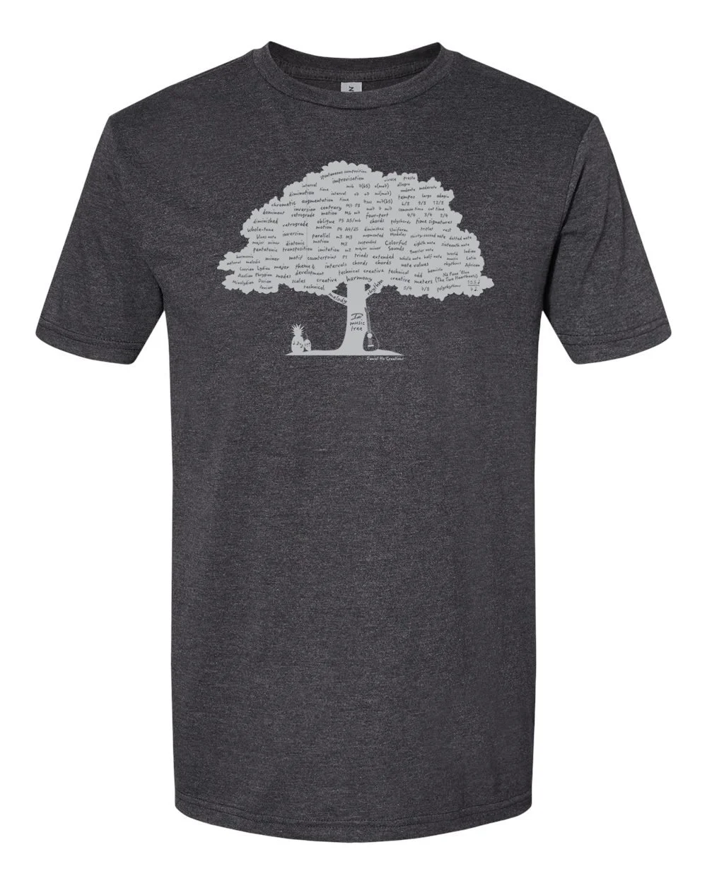 T-Shirt] Music Tree (Dark Heather Gray) — Daniel Ho Creations
